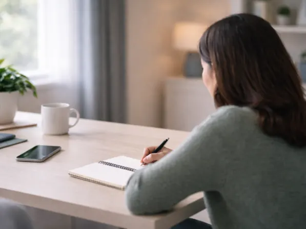 Adult receiving psychiatric care by telehealth at home